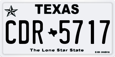 TX license plate CDR5717