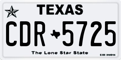 TX license plate CDR5725
