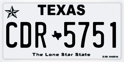 TX license plate CDR5751