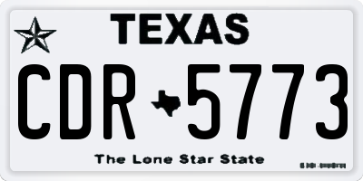 TX license plate CDR5773