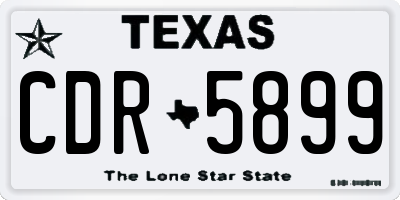 TX license plate CDR5899