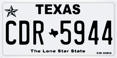 TX license plate CDR5944