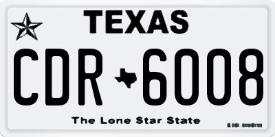 TX license plate CDR6008