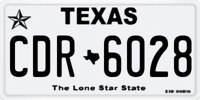 TX license plate CDR6028