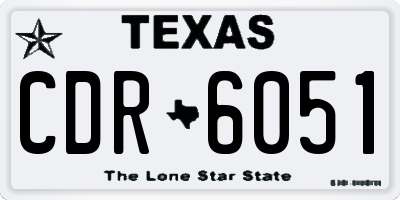 TX license plate CDR6051