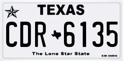 TX license plate CDR6135