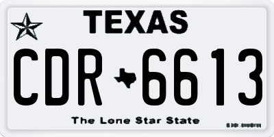 TX license plate CDR6613