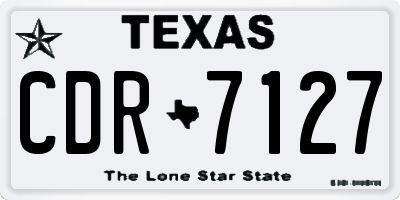 TX license plate CDR7127