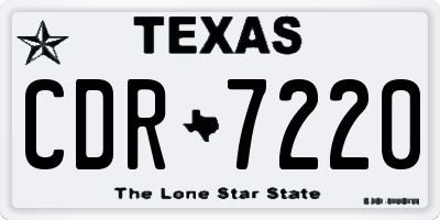 TX license plate CDR7220