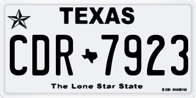 TX license plate CDR7923