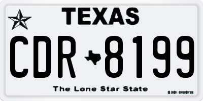 TX license plate CDR8199