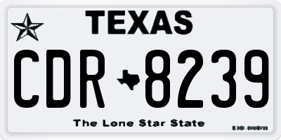 TX license plate CDR8239