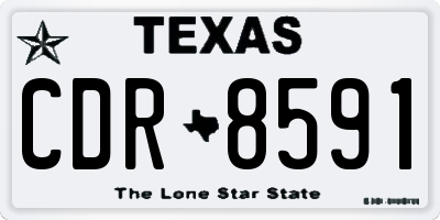 TX license plate CDR8591