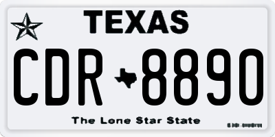 TX license plate CDR8890