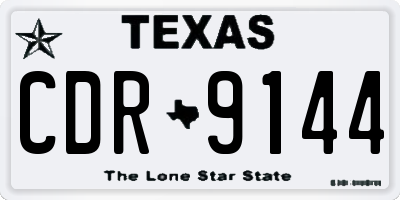 TX license plate CDR9144