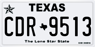 TX license plate CDR9513