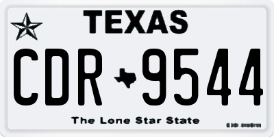 TX license plate CDR9544