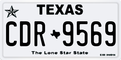 TX license plate CDR9569