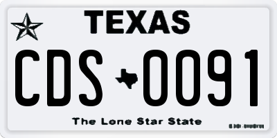 TX license plate CDS0091