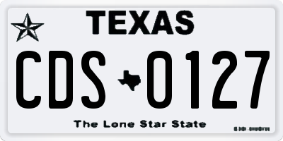 TX license plate CDS0127