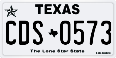 TX license plate CDS0573