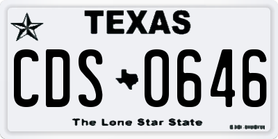 TX license plate CDS0646
