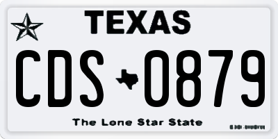 TX license plate CDS0879