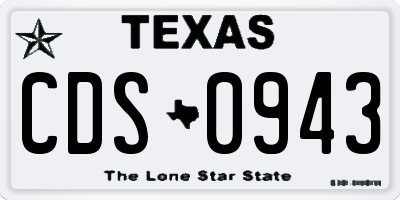 TX license plate CDS0943