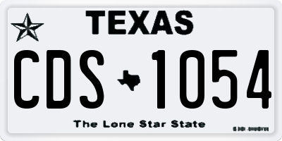 TX license plate CDS1054