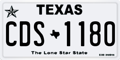 TX license plate CDS1180