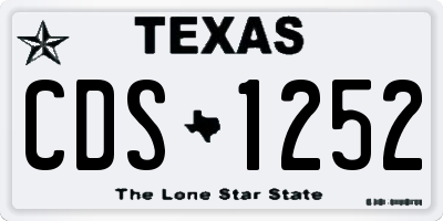 TX license plate CDS1252