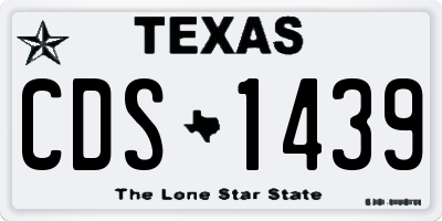 TX license plate CDS1439