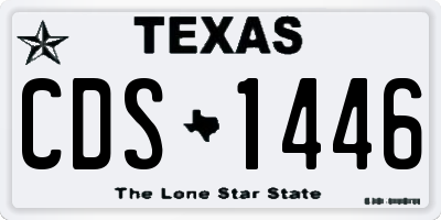 TX license plate CDS1446