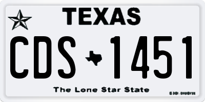 TX license plate CDS1451
