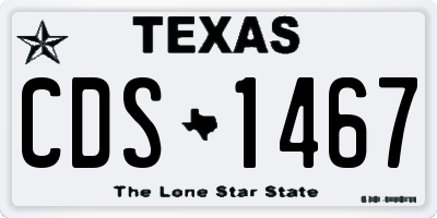 TX license plate CDS1467