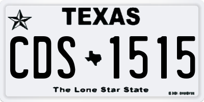 TX license plate CDS1515