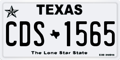 TX license plate CDS1565