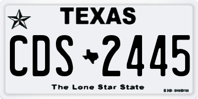 TX license plate CDS2445