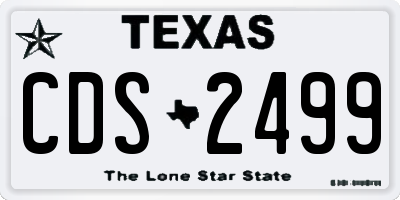 TX license plate CDS2499