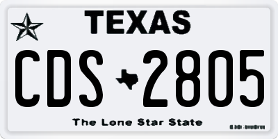 TX license plate CDS2805