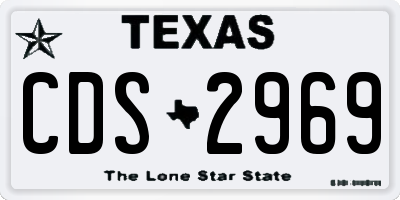 TX license plate CDS2969