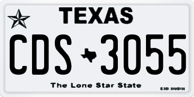 TX license plate CDS3055