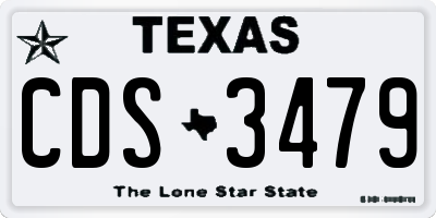 TX license plate CDS3479