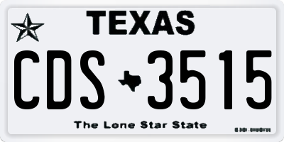 TX license plate CDS3515