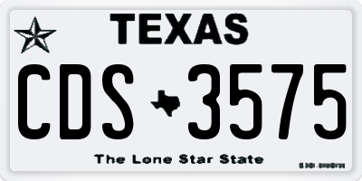 TX license plate CDS3575