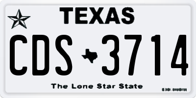 TX license plate CDS3714