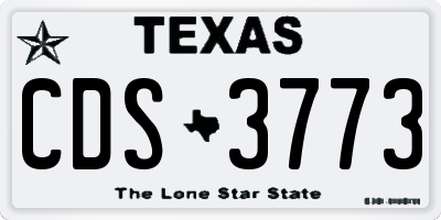 TX license plate CDS3773