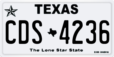 TX license plate CDS4236