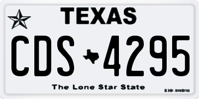 TX license plate CDS4295