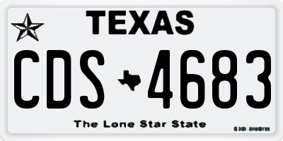 TX license plate CDS4683